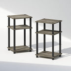 Furinno Just 3-Tier Turn-N-Tube Open Storage Nightstand, Plastic Poles - Image 7