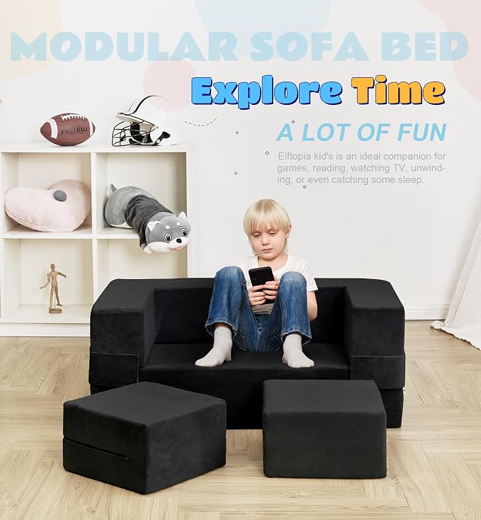Elftopia Modular Kids Sofa, Toddler Couch Foam Armchair - Image 4