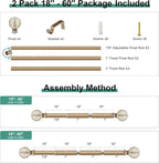 QDWIS 2 Pack Boho Wood Curtain Rods - Image 8