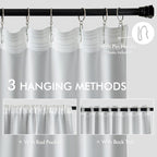 MIULEE Greyish White Back Tab Blackout Curtains 52x108 Inch Long 2 Panels | Rod - Image 3