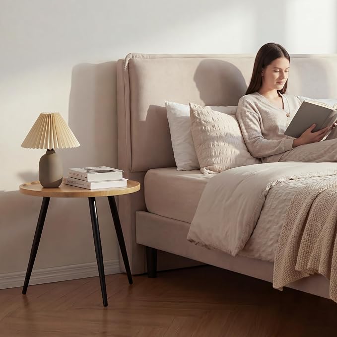 VECELO Modern Side Table, Round Small End Table, Exclusively Designed - Image 2