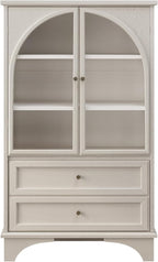 52" Tall Display Cabinet with Glass Doors, Glass Display Case Storage Cabinets - Image 6