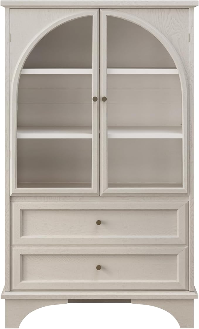 52" Tall Display Cabinet with Glass Doors, Glass Display Case Storage Cabinets - Image 6
