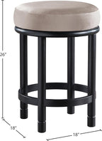 Meridian Furniture 977Taupe-C Monette Collection Art Deco Counter Stool - Image 3
