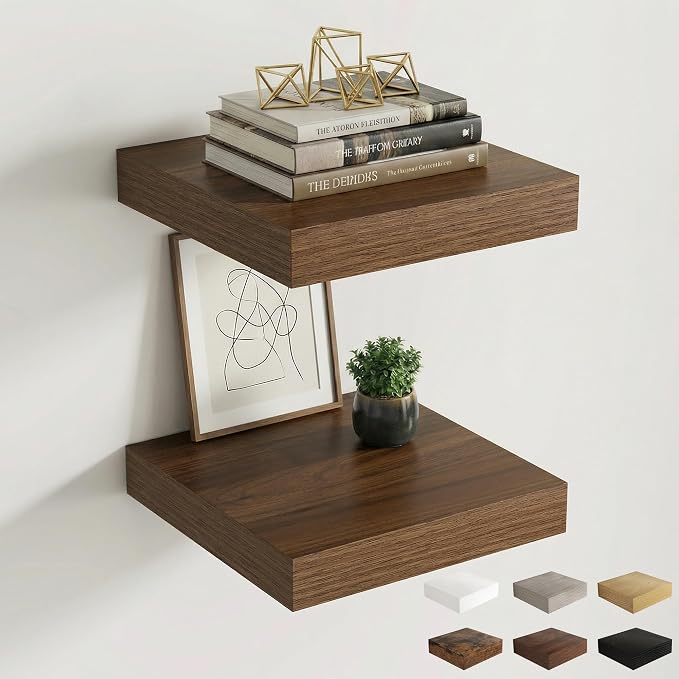 Dreamland Floating Shelves for Wall, Small Deep Floating Shelf Square Wall Shelf by Dreamland