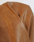 Cognac Tan Soft Faux Vegan PU {Peta Approved Vegan} Leather by The Yard by NATLeathers