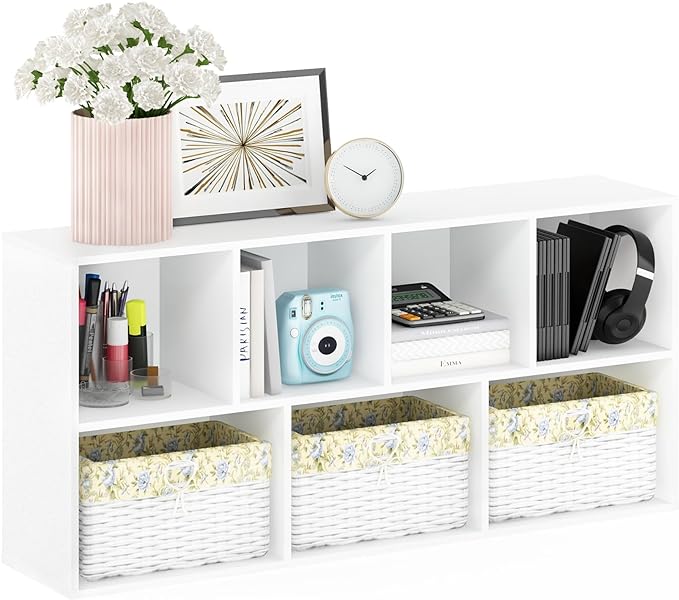 Furinno LUDER Book Shelf, 7-Cube Bookshelf, Bookcase - Image 6