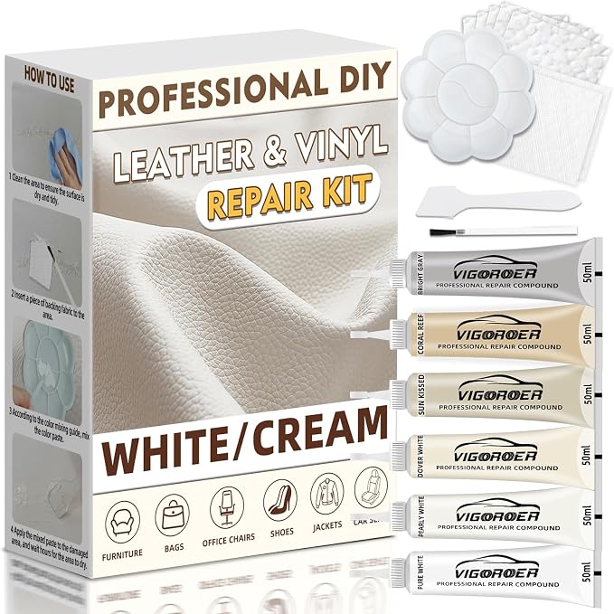 Vigorder Cream Leather Repair Kit by Vigorder