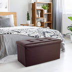 COSYLAND Ottoman Bench with Storage large-30x15x15in Folding Leather Ottoman - Image 2