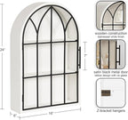 Kate and Laurel Megara Decorative Wooden Hanging Arched Wall Cabinet - Image 3