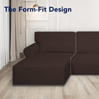 PureFit Stretch Sectional Couch Covers 2 pcs Non Slip L Shape Sofa Cover - Image 5
