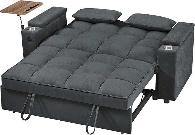 Auvsoce 65'' Convertible Sleeper Sofa Bed - Image 5