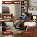 FDW Recliner Chair Reclining Sofa Leather Chair Home Theater Seating Lounge - Image 4