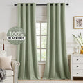 MIULEE 100% Blackout Linen Curtains by MIULEE