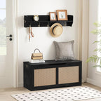 HOOBRO Storage Bench, 43.3" Toy Box, Rattan-Like Storage Chest, Sturdy Entryway - Image 5