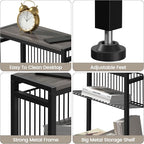End Table for Small Space, 3-Tier Narrow Side Table - Image 5