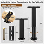 Bed Support Legs, 6.2-8 in Heavy Duty Metal Furniture Feet - Image 2