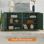 LKTART 64" Buffet Cabinet with Storage, Modern Fluted Accent Sideboard Media - Image 7