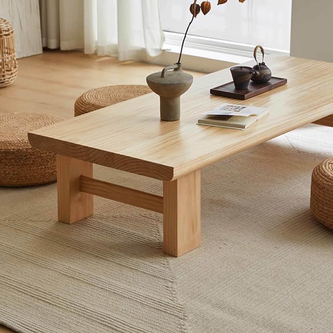 Japanese Style Solid Wood Low Coffee Table, Zen Tatami Table, Modern Chinese - Image 7