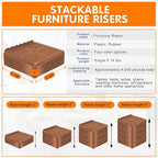 shouwuhho Furniture Risers, 6 Pack Bed Risers - Image 2
