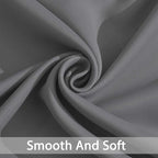 Yakamok Grey Room Darkening Curtains 52x84 inch Gray Grommet-Living Room | 2 - Image 6