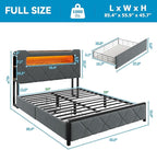 Jocoevol Full Upholstered LED Bed Frame - Image 2