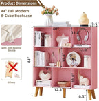 LEYAOYAO 8 Cube Bookshelf, 3 Tier Bookcase - Image 2