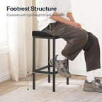 HOOBRO Bar Stools, Counter Height Bar Stools, Saddle Stools, 24.8" Barstools - Image 8