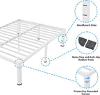 ROIL 14 Inch White Twin XL Bed Frame - Image 4