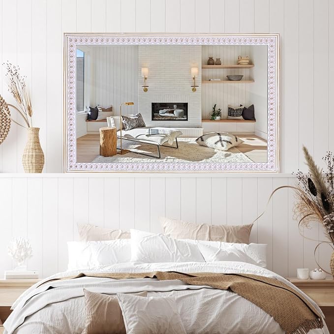 35x23 Inch Rustic Farmhouse Rectangle Mirror - Image 7