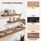 24x8x1.6 inch Floating Shelves Set of 2 – Solid Wood Rustic Brown Wall Mounted - Image 8