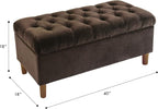 Homepop Home Decor | Tufted Ainsley Button Storage Ottoman Bench - Image 3