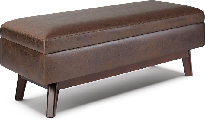 SIMPLIHOME Owen Rectangular Storage Ottoman by SimpliHome
