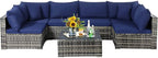 Tangkula 7 Pieces Wicker Patio Furniture Set, All-Weather Outdoor Rattan - Image 9