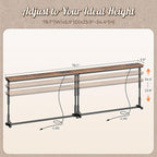 Huuger 78.7 Inch Height Adjustable Behind Couch Table - Image 2