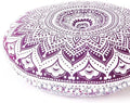 Mandala Floor Pillow Cover Meditation Cushion Seating Throw Hippie Round by EyesofIndia