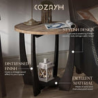 COZAYH Rustic Farmhouse End Table - Image 4