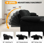 KCGKCG 93" L Shaped Sleeper Sofa Bed, Pull Out Sectional Couch - Image 3