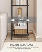 Hzuaneri Bookcase Bookshelf, Tempered Glass Arched Bookshelf - Image 6