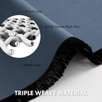 MIULEE 4-Panel 36 Inch Blackout Kitchen Tier Curtains Over Sink Stone Blue | - Image 3