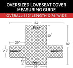 Easy-Going Reversible Couch Cover, 2 Cushion Sofa, Water Resistant Mat - Image 6