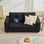TYBOATLE 65" Faux Leather Loveseat - Image 9
