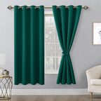 Blackout Curtains for Bedroom, Hunter Green, 52 x 63 Inch, 2 Panels | Thermal - Image 8