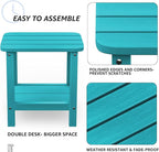 SERWALL Double Adirondack Side Table End Table Set of 6- Tiffany - Image 4