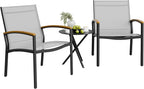 Shintenchi 3 Pieces Patio Bistro Sets, Outdoor Textilene Fabric Conversation by Shintenchi%7CFurnitureMadeforRealLife