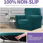 ZNSAYOTX Oversized Velvet 3 Piece Couch Cover - Image 5