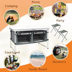 CampLand Outdoor Folding Table Aluminum Lightweight Height Adjustable - Image 6
