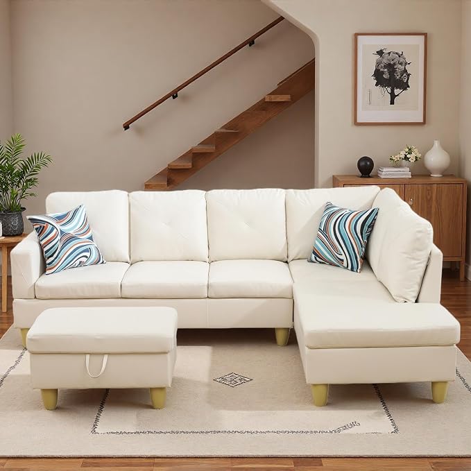 97.5" L Shaped Couch Set, Modular Sectional Couches - Image 8