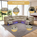 Power Reclining Leather Sectional Sofa - Image 3