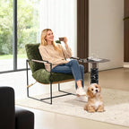 VINGLI 28" Wide Plush Upholstery Sling Modern Accent Chair by VINGLI